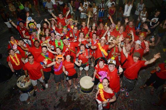 Smiling faces after our big performance!