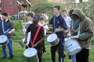 United Beatz drummers rehearsing